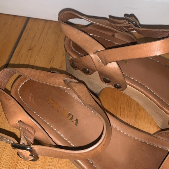 Prada Wooden Heel Platform Sandal - Picture 2 of 3